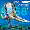 AICase Compatible with iPhone 16 Pro Max Case Waterproof Clear Water Proof Builtin Screen Protector Shockproof Dustproof