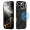 Xlevel for iPhone 16 Pro Max Case Compatible with MagSafe Minimalist Durable Carbon Fiber Texture Cover Slim Light AntiS