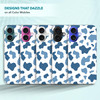 SuzaCase Back Case for iPhone 16 Plus iPhone 16 Plus Case with Stylish Blue Cow Skin Print Design Printed Cute Sleek Dur