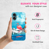 SuzaCase Back Case for iPhone 16 Plus iPhone 16 Plus Case with Stylish Flamingo Watercolored Design Printed Cute Sleek D