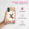 SuzaCase Back Case for iPhone 16 Plus iPhone 16 Plus Case with Stylish Humming Bird Floral Design Printed Cute Sleek Dur
