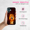 SuzaCase Back Case for iPhone 16 Plus iPhone 16 Plus Case with Stylish Roaring Lion Watercolored Design Printed Cute Sle
