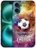 SuzaCase Back Case for iPhone 16 Plus iPhone 16 Plus Case with Stylish Soccerball Watercolor Splashed Design Printed Cut