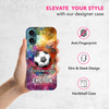SuzaCase Back Case for iPhone 16 Plus iPhone 16 Plus Case with Stylish Soccerball Watercolor Splashed Design Printed Cut