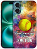 SuzaCase Back Case for iPhone 16 Plus iPhone 16 Plus Case with Stylish Softball Watercolor Splashed Design Printed Cute