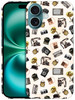 SuzaCase Back Case for iPhone 16 Plus iPhone 16 Plus Case with Stylish Vintage Retro Objects Design Printed Cute Sleek D