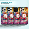 SuzaCase Back Case for iPhone 16 Pro iPhone 16 Pro Case with Stylish Baseball Watercolor Splashed Design Printed Cute Sl