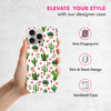 SuzaCase Back Case for iPhone 16 Pro iPhone 16 Pro Case with Stylish Cactus Floral Pattern Design Printed Cute Sleek Dur