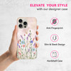 SuzaCase Back Case for iPhone 16 Pro iPhone 16 Pro Case with Stylish Floral Watercolored Design Printed Cute Sleek Durab