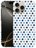 SuzaCase Back Case for iPhone 16 Pro iPhone 16 Pro Case with Stylish Polka Dots Blue Design Printed Cute Sleek Durable H