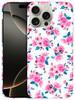 SuzaCase Back Case for iPhone 16 Pro iPhone 16 Pro Case with Stylish Rose Floral Pattern Pink Design Printed Cute Sleek