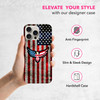 SuzaCase Back Case for iPhone 16 Pro iPhone 16 Pro Case with Stylish USA Flag Bald Eagle Design Printed Cute Sleek Durab