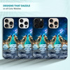 SuzaCase Back Case for iPhone 16 Pro Max iPhone 16 Pro Max Case with Stylish Wolf Howling Design Printed Cute Sleek Dura