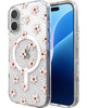 ZAGG Milan Snap Case for iPhone 16 Floral Design on Clear Base MagSafe Compatible 13ft Drop Protection EcoFriendly Mater