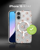 ZAGG Milan Snap Case for iPhone 16 Floral Design on Clear Base MagSafe Compatible 13ft Drop Protection EcoFriendly Mater