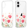 GREATRULY Floral Clear Case for iPhone 16 Plus for Women GirlsCute Flowers Design Phone CoverSlim Soft Transparent Drop