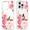 GREATRULY Floral Clear Case for iPhone 16 Pro for Women GirlsCute Flowers Design Phone CoverSlim Soft Transparent Drop P