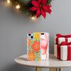 IDweel Case for iPhone 15 Plusfor iPhone 14 Plus Case CuteColorful Retro Oil Painting Printed Flower Glossy Pattern Curl