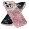 BITOBE Designed for iPhone 16 Pro Cute 3D Butterfly Case Slim Plating Glitter Bling Luxury Cover for Women Girls Protect
