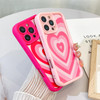 AIGOMARA Soft Silicone Case for iPhone 16 Pro Max Cute Love Heart Pattern Print Camera Protection Design Slim Flexible S