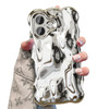 UEEBAI Ripple Case for iPhone 16 Cute Silver Cover Wave Shape for iPhone Case Pretty Aesthetic 3D Phone Cover Water Ripp