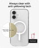 ZAGG Crystal Palace Case for iPhone 17 Clear Drop Protection 13ft4m ClearGuard AntiYellowing ScratchResistant MagSafe Wi