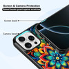 Mandala Flower Designed Phone Case for iPhone 16 Pro Max Protective Cover Soft TPU Slim Shockproof Limited Boho Phone Ca