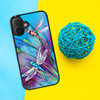 AjourTek for iPhone 16 Durable Protective Soft Back Case Phone Cover HOT12283 Blue Dragonfly