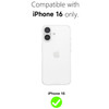 Svanove for iPhone 16 Clear Case Rectangle Edge Transparent Aesthetic Trendy Girly Neon Bright Silicone Rubber Phone Cas