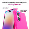 Svanove for iPhone 16 Clear Case Rectangle Edge Transparent Aesthetic Trendy Girly Neon Bright Silicone Rubber Phone Cas