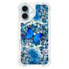 OOPKINS Case for iPhone 16 Plus TPU Protective Case Glitter Clear Bling Flowing Liquid Sparkle Bumper for Girl Soft TPU