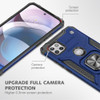 for Motorola One 5G ACE Case with Screen Protector Military Grade 360 Rotatable Kickstand Shockproof Protective Cases fo