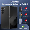Ruky for Z Fold 6 Case with S Pen Holder Slot Not for Z Fold 5 with Builtin Screen Protector Hinge Protection Protective