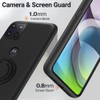 Case for Motorola Moto One 5G Ace 2021 5G Phone Case with Glass Screen Protector 360 Rotatable Ring Holder Kickstand Sta