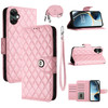 Dswteny Wallet Case for OnePlus Nord N30 5GCE 3 Lite with Wrist Strap Crossbody Shoulder Strap Argyle Pattern PU Leather