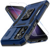 DEERLAMN Case for Samsung Galaxy A16 5G with Slide Camera CoverScreen Protector 1 Pack Rotated Ring Kickstand Military G