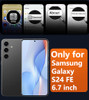 FNTCASE for Samsung Galaxy S24FE Case Magnetic Translucent Matte Shockproof Slim Cell Phone Cover Magnifier Protective S