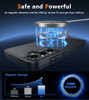 FNTCASE for Samsung Galaxy S24FE Case Magnetic Translucent Matte Shockproof Slim Cell Phone Cover Magnifier Protective S