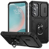 Fucozan Military Grade Case for Samsung Galaxy S24 FE with Kickstand Ring Holder Slide Camera Cover Protection Shockproo