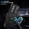 Fucozan Military Grade Case for Samsung Galaxy S24 FE with Kickstand Ring Holder Slide Camera Cover Protection Shockproo