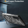 Ysnzaq Magnetic Case for Samsung Galaxy S24 FE Military Grade Heavy Duty Shockproof Cover with Ring Kickstand for Samsun
