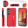 Fofvccv Crossbody Wallet Case for Samsung Galaxy S24 FE 67 PU Leather Zipper Card Holder Flip Cover with Magnetic Closur
