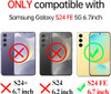 Jeylly for Samsung S24 FE Case with 2 Pack HD Screen Protector Dual Layer Non Slip Anti Scrarch Hard PC Back Military Gr