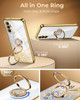 XYZ for Galaxy A16 5G Case with Stand for Samsung A16 5G Case with Double Ring Women Girls Bling Luxury Glitter Clear Ph