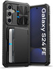 ATATOO for Samsung Galaxy S24 FE Case with Card HolderStore 45 Cards RFID Blocking Slide Camera Cover Military Grade Pro