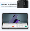 Mirror Cases for Samsung Galaxy Z Fold 5 5G Case Clear View Makeup Leather Flip Cover Phone Case with Kickstand Shockpro