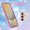 Bonoma Compatible with Samsung Galaxy S24 Fe Case Support for MagSafe Plating Heart Glitter Magnetic Case TPU Camera Pro