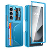CENMASO for Samsung Galaxy Z Fold 6 Case with S Pen Holder Wallet Card Holder Slide Camera Cover Hinge Protection Screen