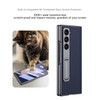 Miimall for Samsung Galaxy Z Fold 6 Leather Case with Hidden Kickstand Screen Protector Magnetic Hinge Protection Slim F