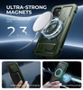 Dexnor Magnetic Case for Samsung Galaxy S24 Case with Kickstand 2 Front Frames Builtin Screen Protector Compatible with